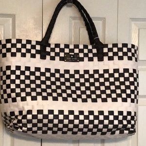 Black and white tote